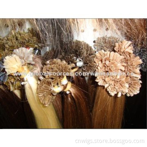 Italian Keratin Prebonded U-tip Remy Human Hair Extension, Various Colors/Waves are Available
